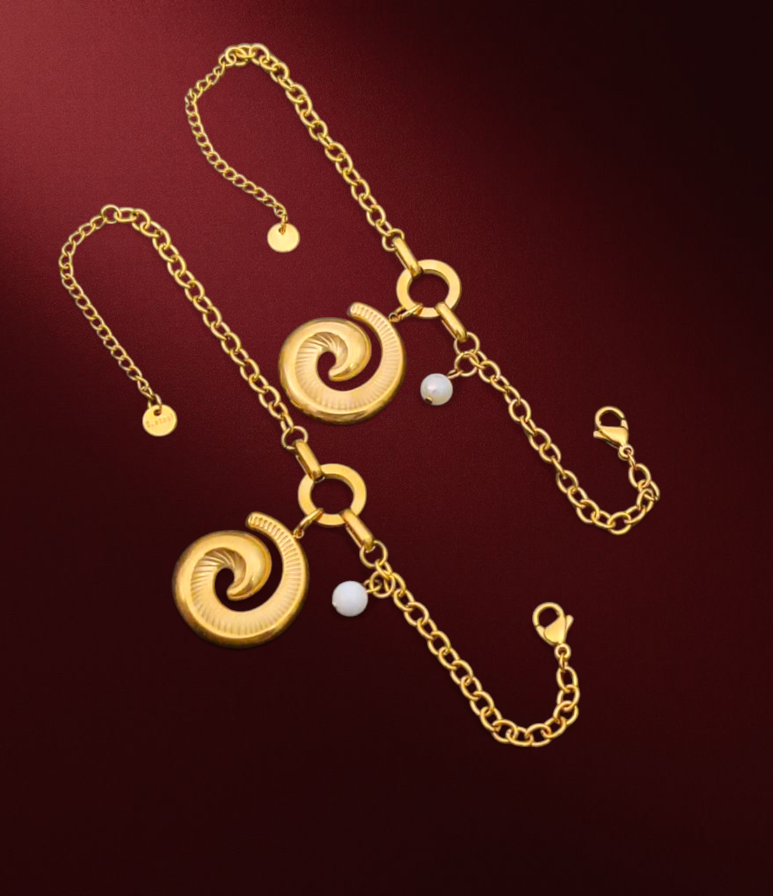 Maxi swirl chain chain bracelet