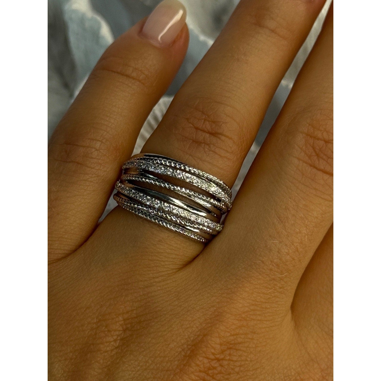 Silver-stack ring