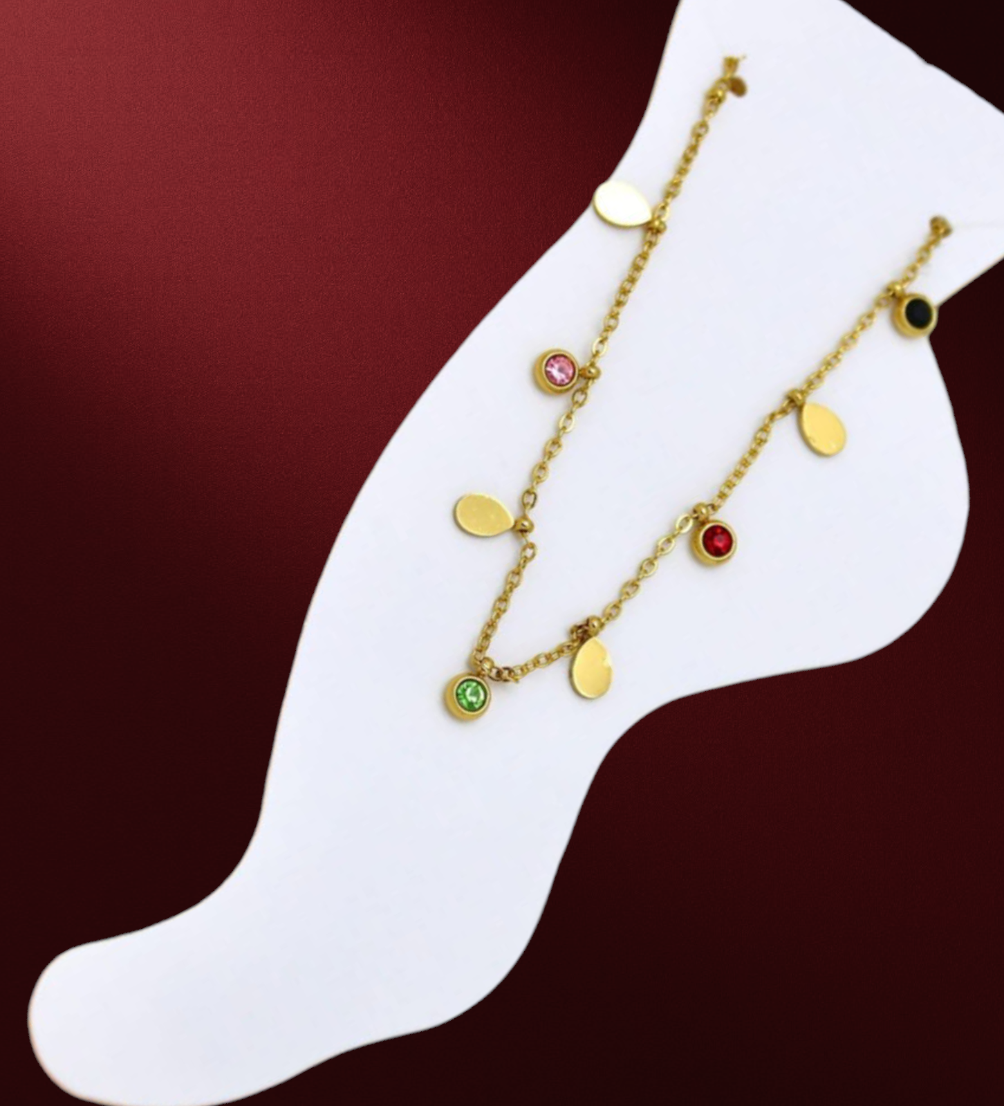 multi-stone nova anklet