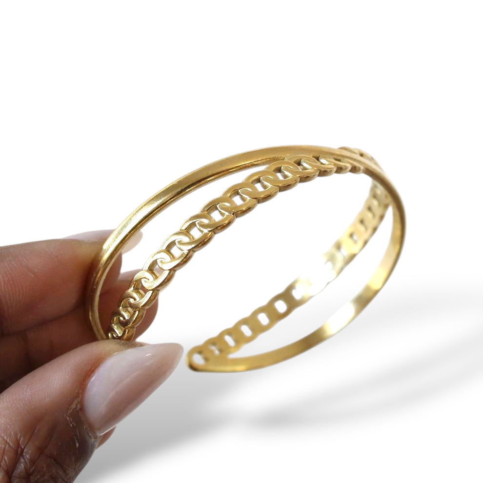 Crossline Cuff Bracelet