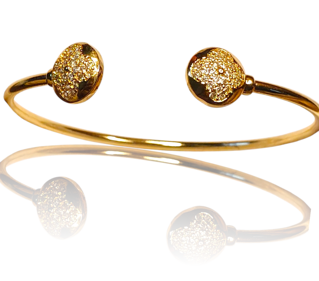 Clover twins bangle bracelet