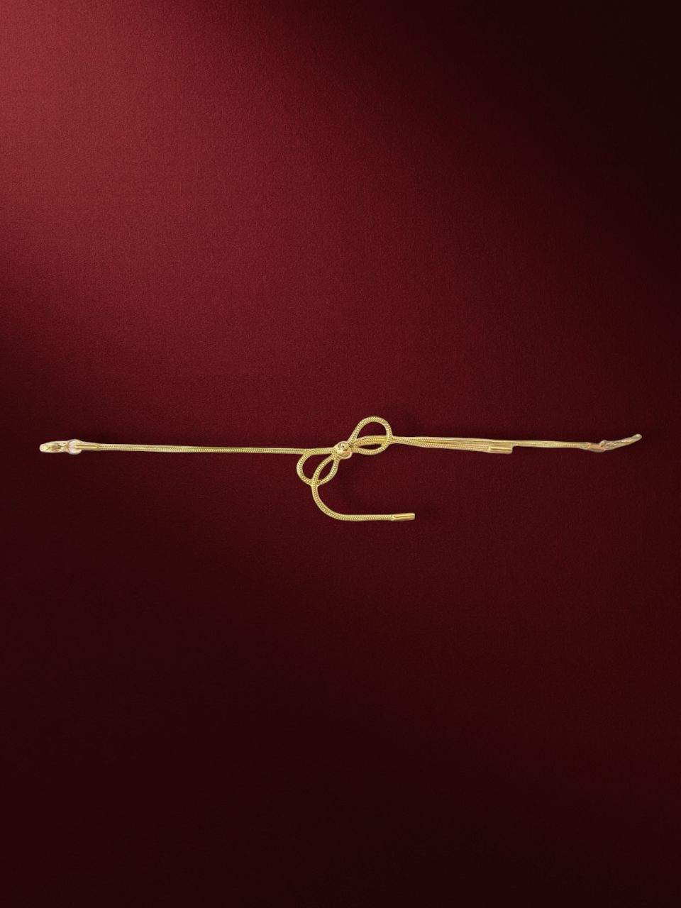 Bow string chain bracelet