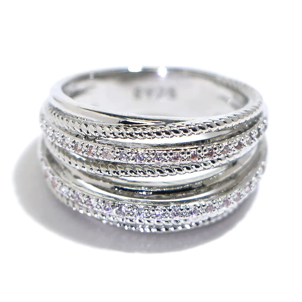 Silver-stack ring