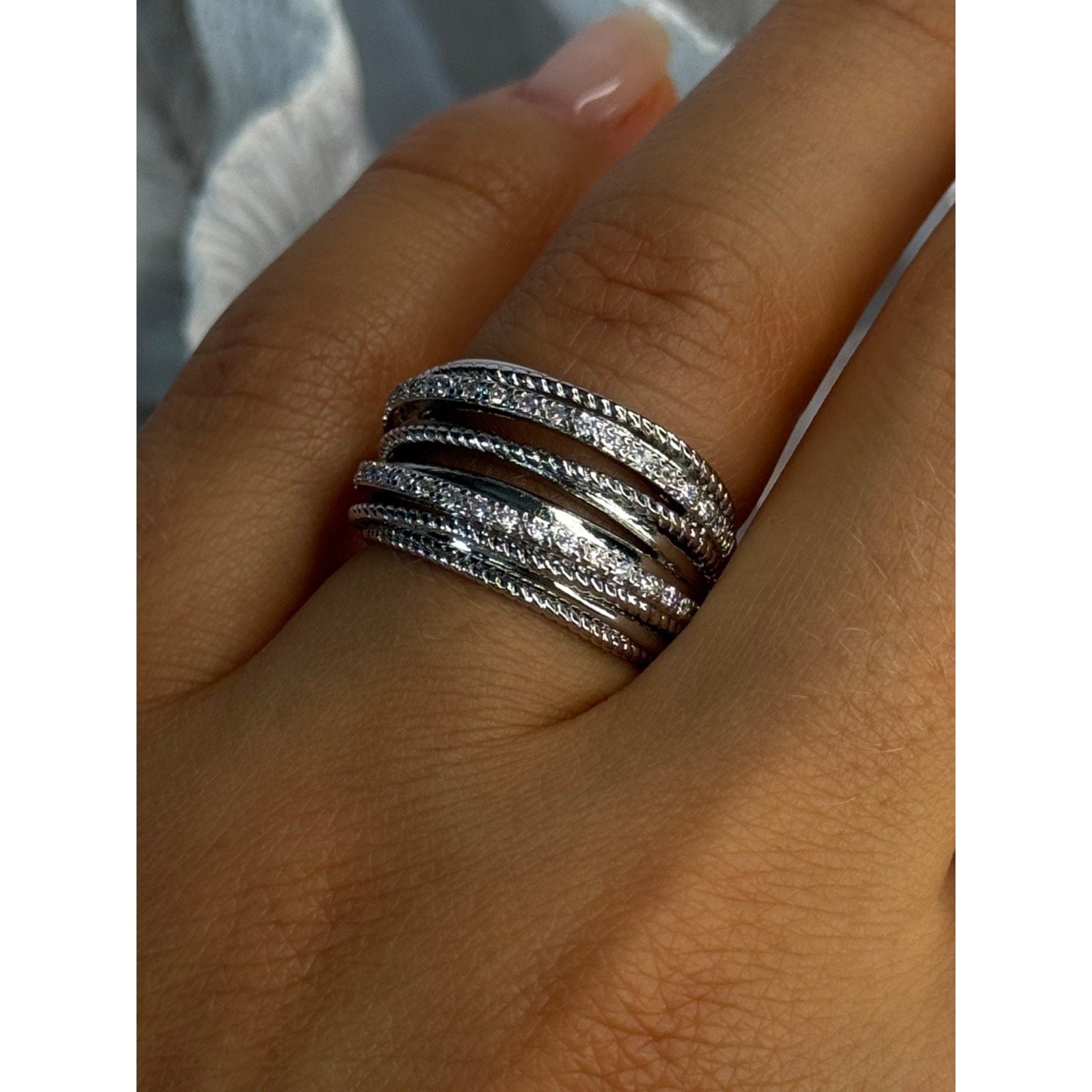 Silver-stack ring