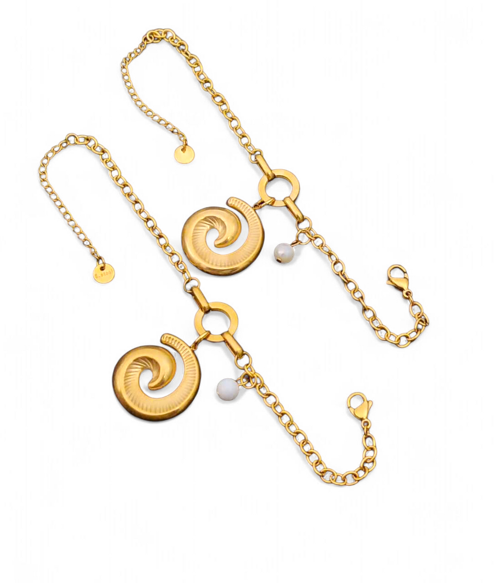 Maxi swirl chain chain bracelet