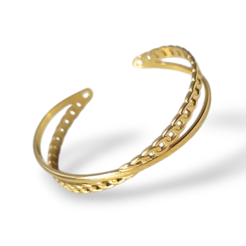 Crossline Cuff Bracelet